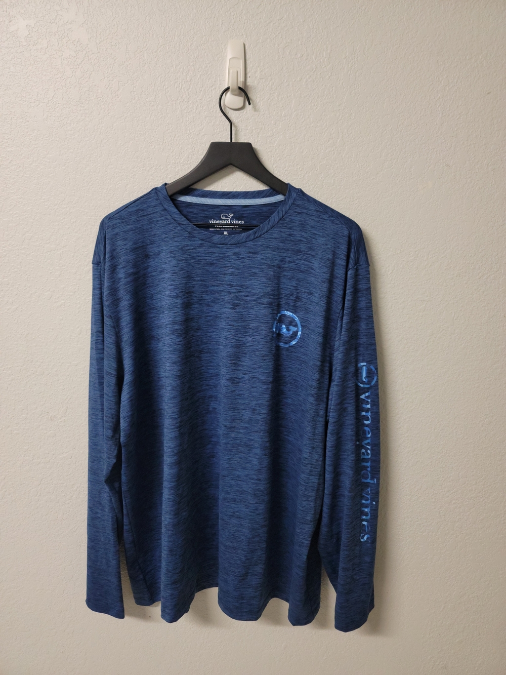 Vineyard Vines Performance Heather Blue Long Sleeve Active Shirt Men's XL